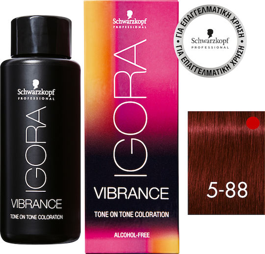 Schwarzkopf Igora Vibrance Temporary Hair Dye no Ammonia 5-88 Chestnut Light Bright Red 60ml