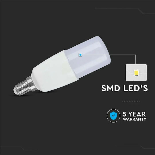 V-TAC VT-248 LED Bulb 7.5W 155mm for Socket E14 and Shape T37 Cool White 660lm