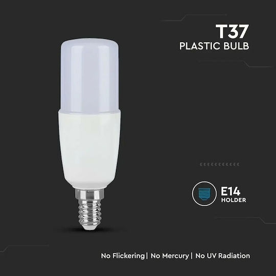 V-TAC VT-248 LED Bulb 7.5W 155mm for Socket E14 and Shape T37 Cool White 660lm