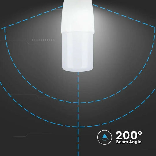 V-TAC VT-248 LED Bulb 7.5W 155mm for Socket E14 and Shape T37 Cool White 660lm
