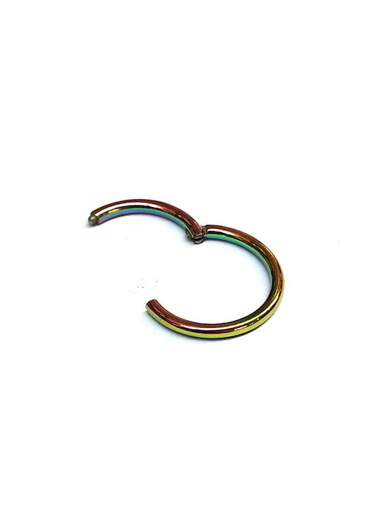 Steel under allergy earring iridium hoop 10 mm