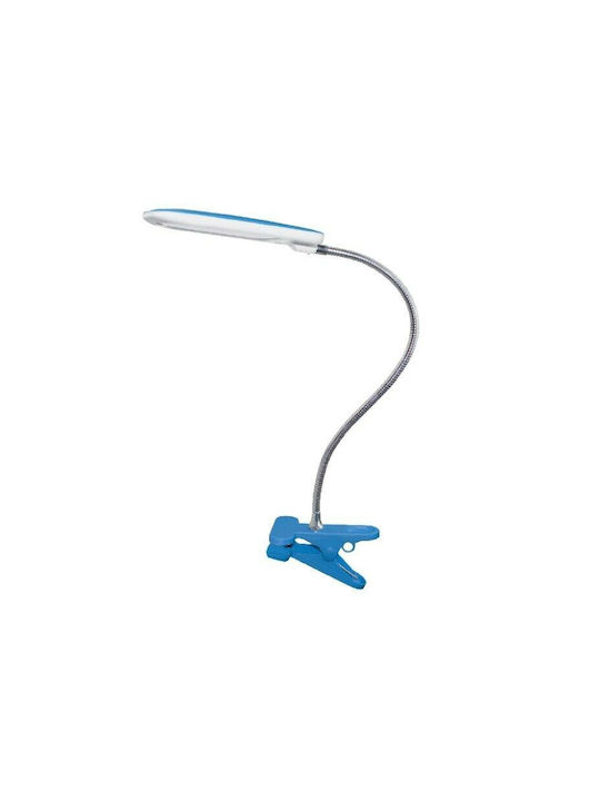 Aca Baz2 LED Office Lamp with Flexible Arm and Clip in Gray Color