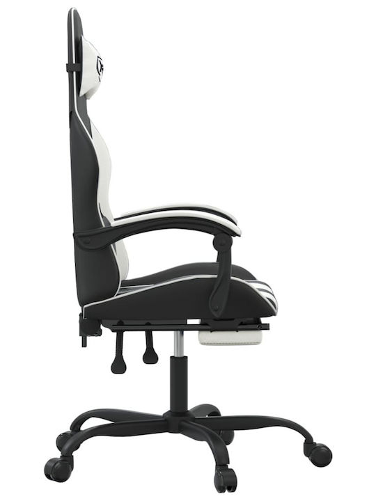 vidaXL 349608 Геймърски стол с подлакътник Бял