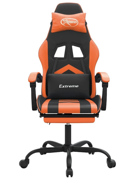 vidaXL 349609 Artificial Leather Gaming Chair with Footrest Orange