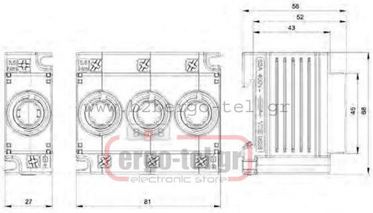K-electric 3Ρ 63Α Fuses Stand Electrical Panel 053-003630000