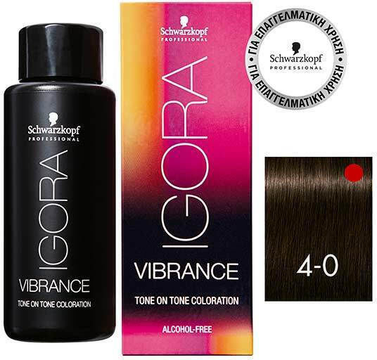 Schwarzkopf Igora Vibrance Temporary Hair Dye no Ammonia 4-0 Castanos Mesaio 60ml