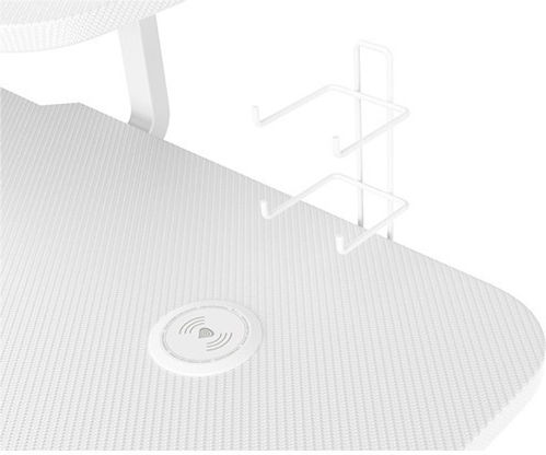 Геймърско бюро с LED осветление и USB портове 120x60x75см Бяло