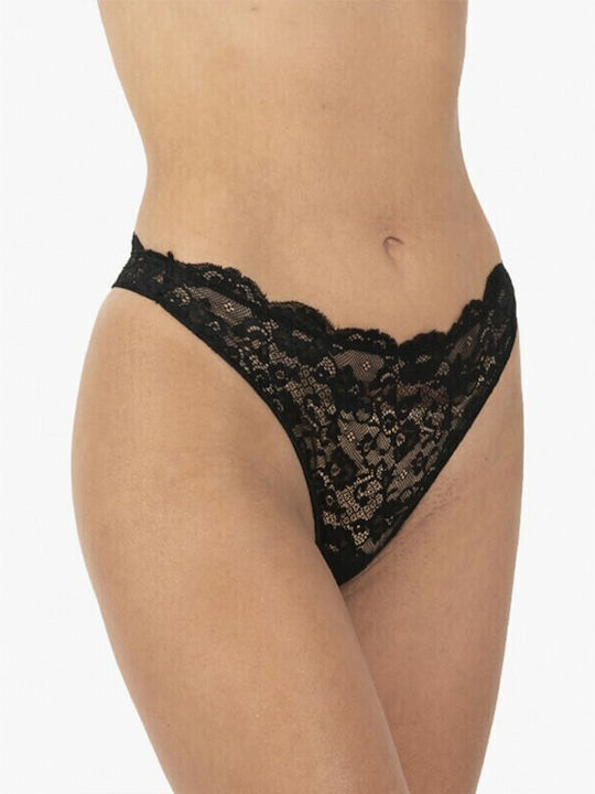 Femei Șir de caractere 2Pack cu Dantelă Negre