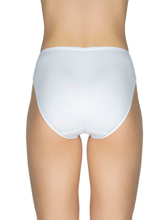 A.A UNDERWEAR Baumwolle Damen Slip Nahtlos mit Spitze Weiß