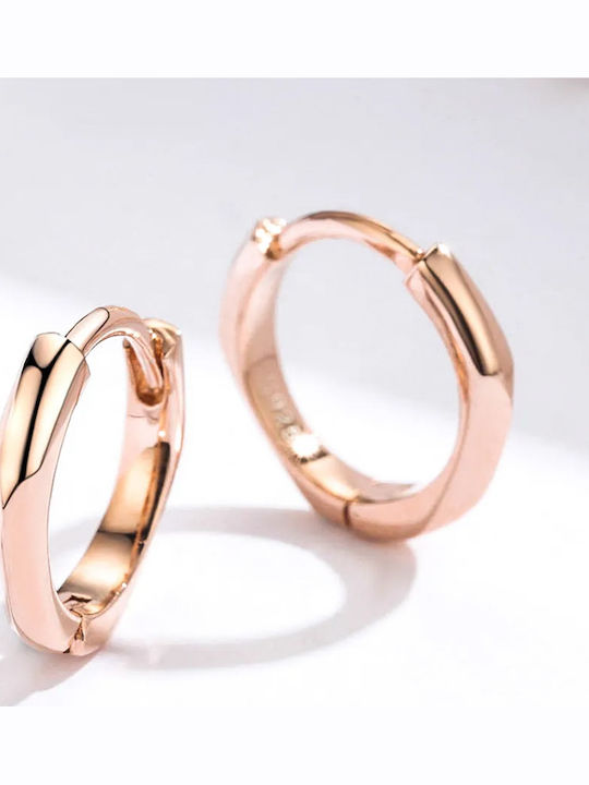 Bamoer Earrings Hoops made of Silver Gold Plated