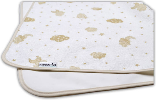 Ninetta Bebe Μ Wasserdichtes Wickeltuch Beige Cat Beige 60x90cm.