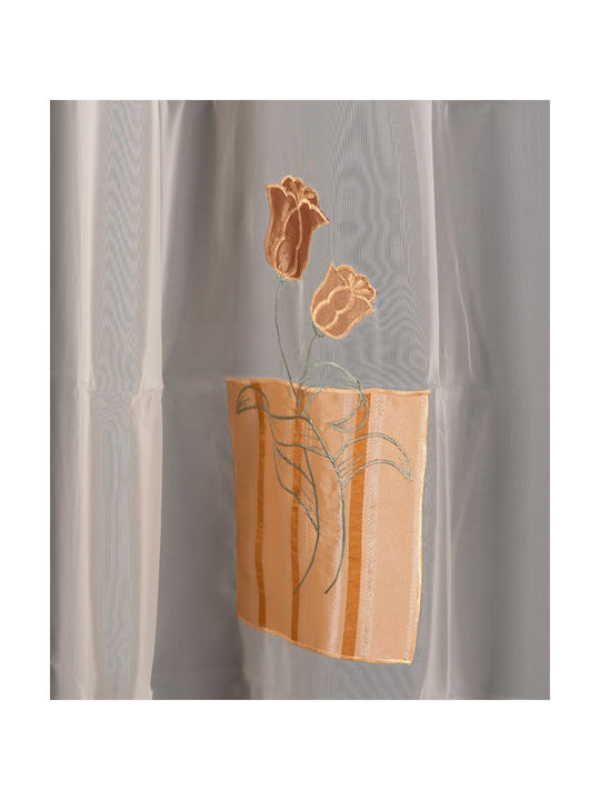 Silk Fashion Curtain with Pencil Pleat W52-5708 Beige 300x300cm