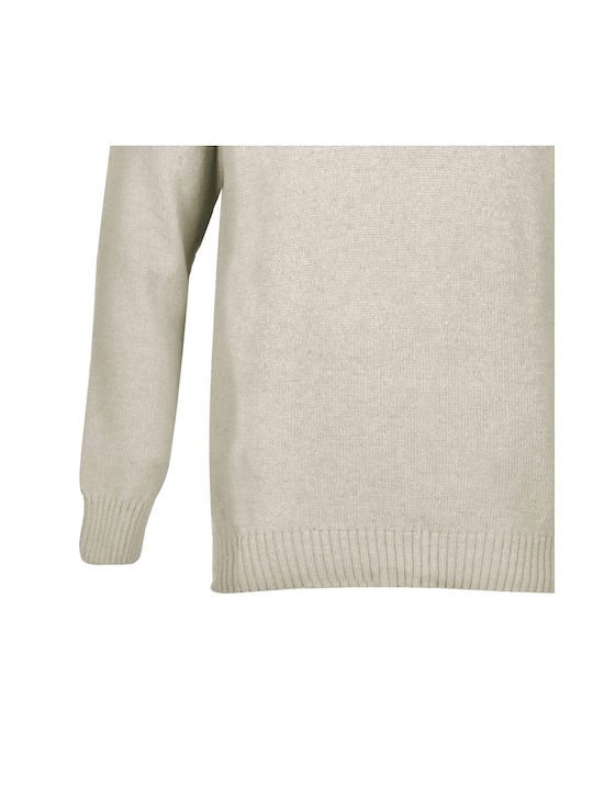 Makis Tselios Fashion Men's Long Sleeve Sweater Beige