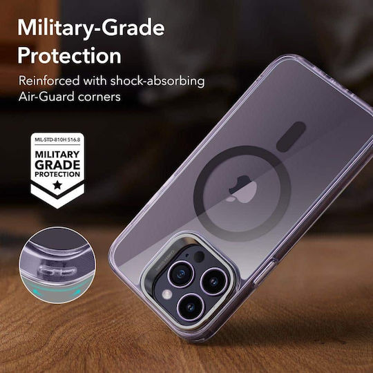 ESR Classic Kickstand Halolock Magsafe Back Cover Silicon 1.3mm Clear / Purple (iPhone 14 Pro)