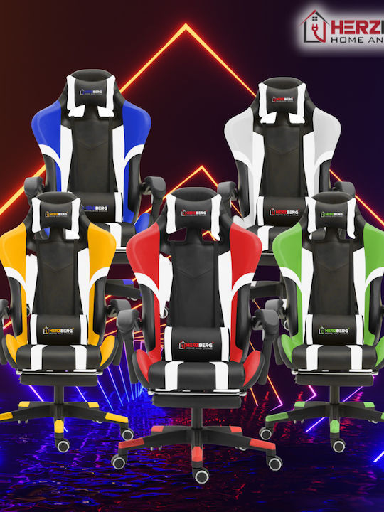 Herzberg HG-8083 Gaming Stuhl mit Fußstütze Grün