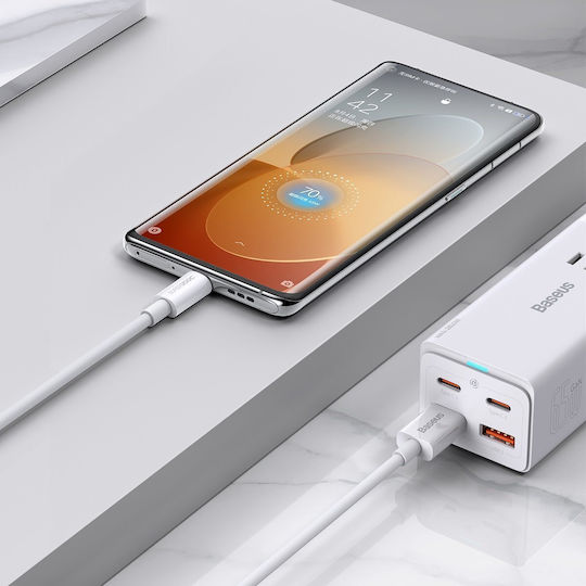 Baseus Superior USB 2.0 Cable USB-C Male - USB-A 65W White 1m CAYS000902