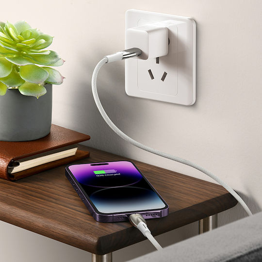 Baseus Glimmer Braided USB to Lightning Cable Μαύρο 2m (CADH000301)