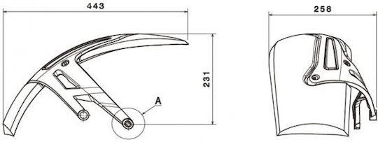 Puig Πίσω Φτερό Πίσω Τροχού Μοτοσυκλέτας για BMW R 1200 GS Adventure Μαύρο
