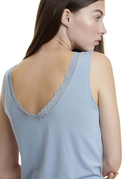Women's Sleeveless T-Shirt Light Blue