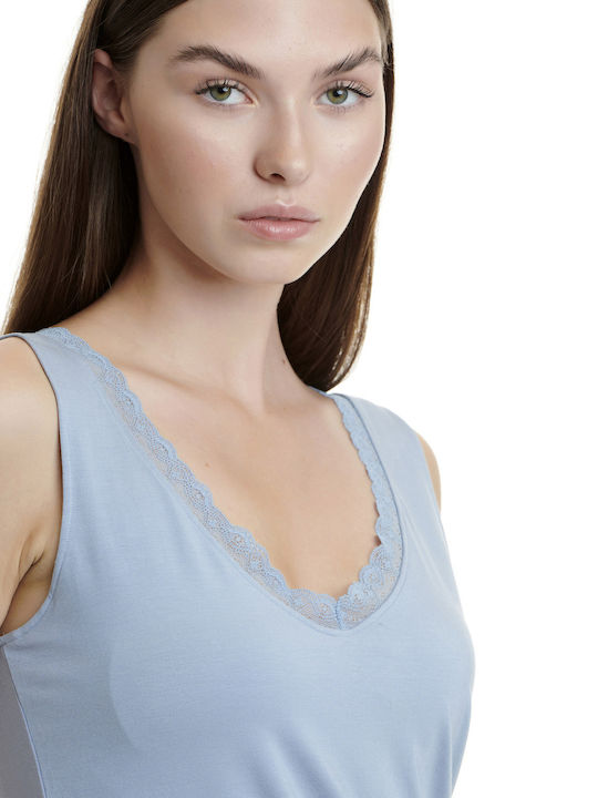 Women's Sleeveless T-Shirt Light Blue