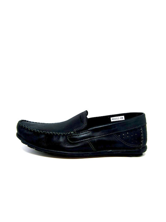 Pegada Leather Anatomic Black Anatomical Moccasin with Amortech Technology