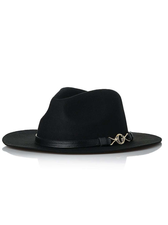 Guess Γυναικείο Μάλλινο Καπέλο Fedora Μαύρο