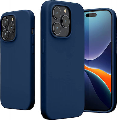 KWmobile Silicone Back Cover Navy Blue (iPhone 14 Pro)