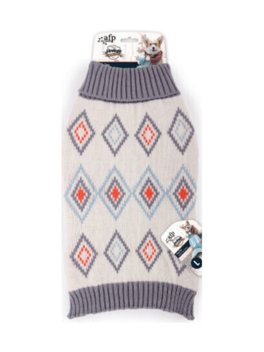 All For Paws Diamont Strickpullover für Hunde in Grau Größe M