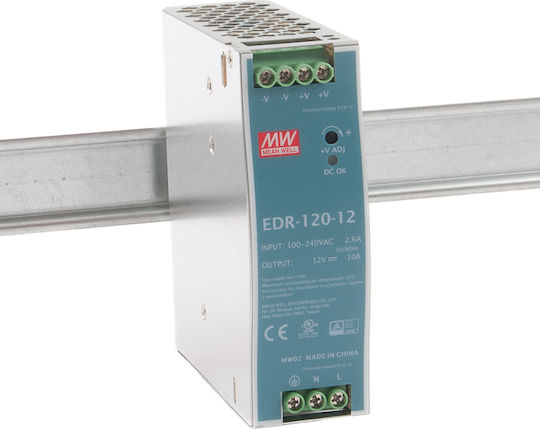 Mean Well DIN Rail Power Supply 10A/12V/120W