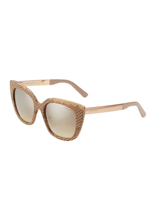 Jimmy Choo Damen Sonnenbrille mit Beige Holz Gestell Nita/S J80 /NQ