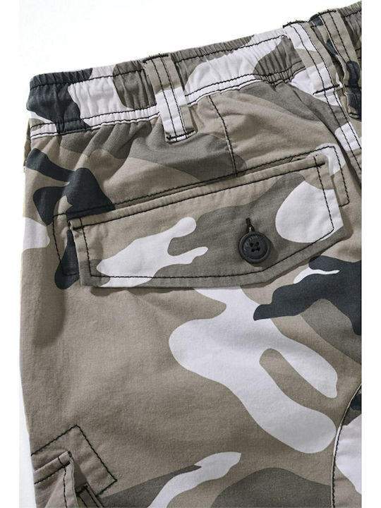 Herrenhose Cargo Elastisch Slim Fit Grau