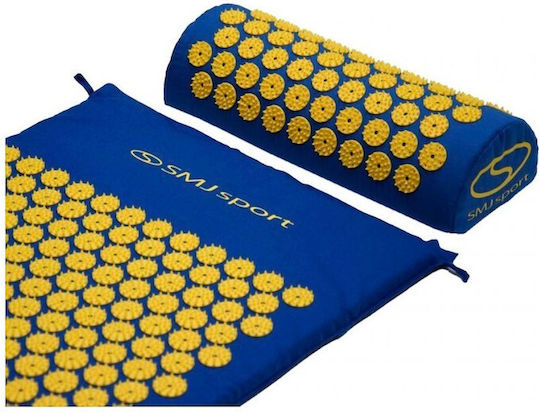 SMJ Sport Στρώμα Γυμναστικής Pilates Μπλε με Μαξιλάρι (134x42x2cm)