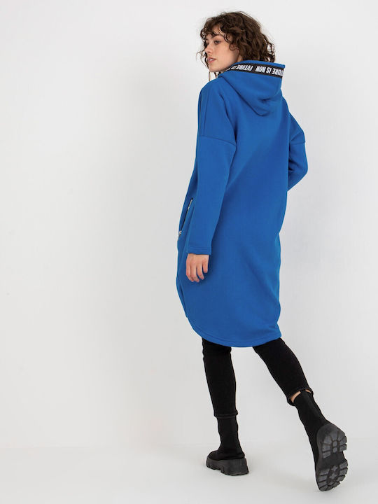 Relevance Women's Long Hooded Cardigan Dark Blue