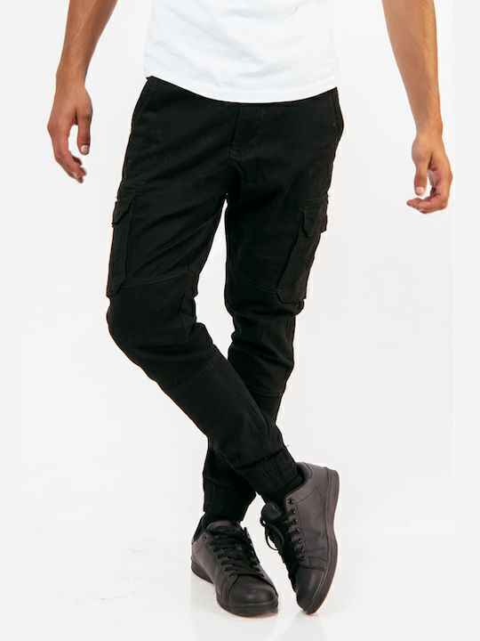 CARGO JOGGER PANEL - Black with rubber