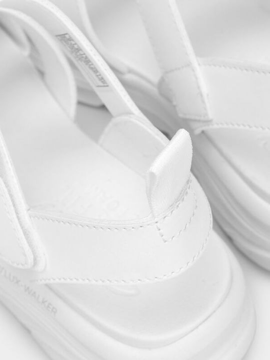 Dlux Walker Women's Flat Sandals Anatomic Sporty in White Color