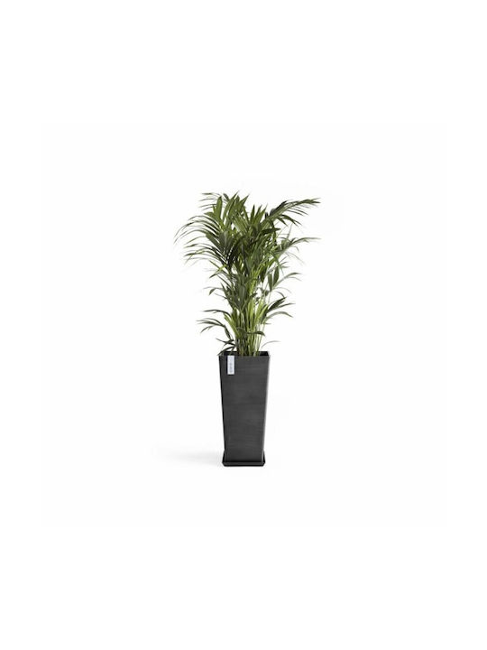 Ecopots Rotterdam High Γλάστρα Πλαστική Dark Grey 32x32x70εκ.