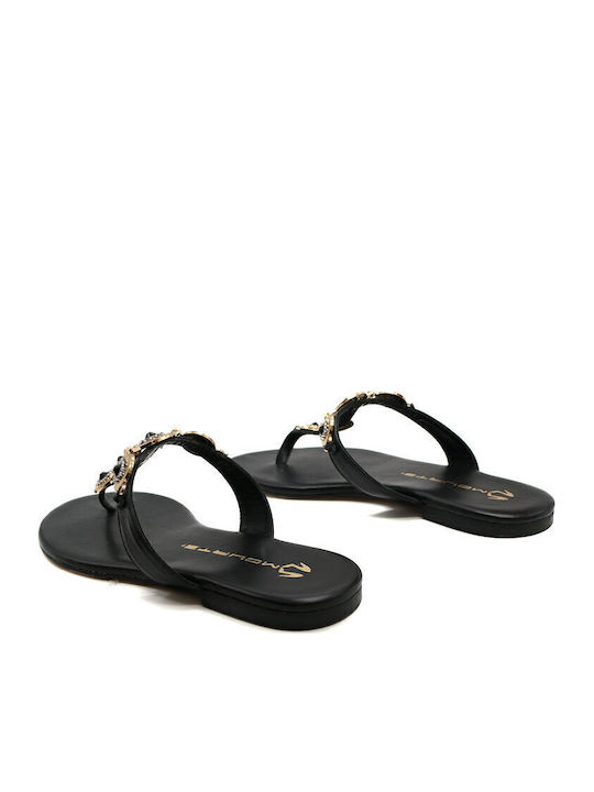 Damen Flache Sandalen Schwarz