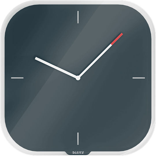 Leitz Cosy Leise Wanduhr Glas Gray Ø30cm