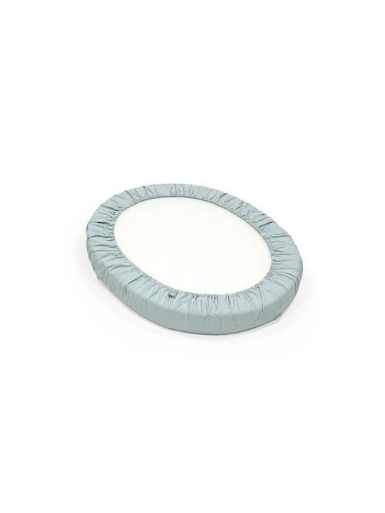 Stokke Sleepi Mini V3 Baby Bettlaken Für Wiege Baumwolle Angepasst Grün 90x109cm