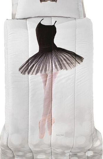 Saint Clair Kids Duvet Set Single with Pillowcase Ballet White 160x220cm