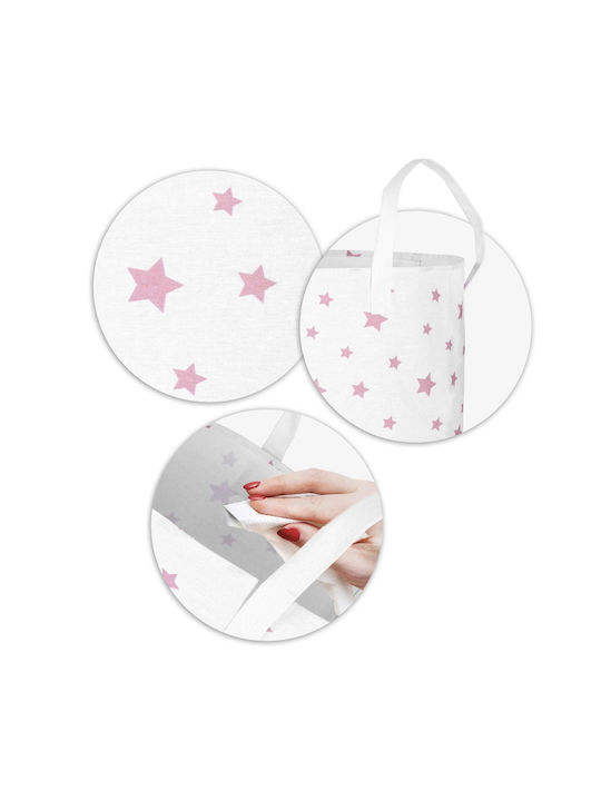 Ricokids Children's Laundry Basket made of Fabric Stars White 45x35cm 1pcs