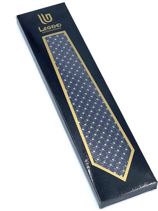 Legend Accessories Σετ Ανδρικής Γραβάτας με Σχέδια σε Navy Μπλε Χρώμα
