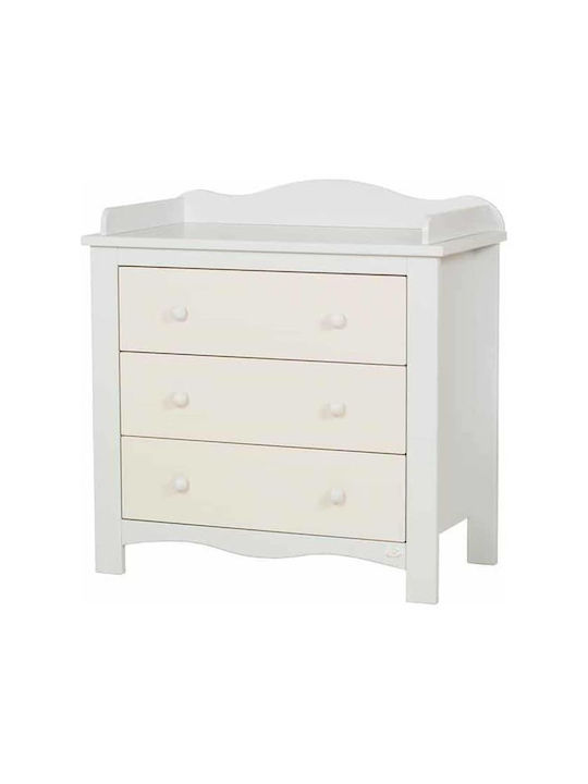 Santa Bebe Rigel Nursery Furniture Set with Bed & Nursery Drawer White / Ecru