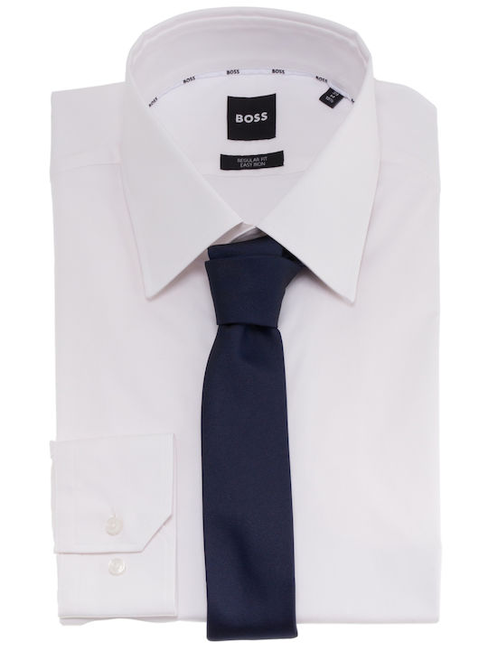 Hugo Boss Men's Tie Silk Monochrome In Navy Blue Colour