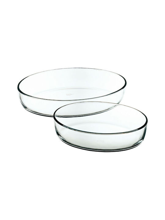 Pasabahce Glass Oval Heat-Resistant Cookware 35x24x6.5cm 2pcs