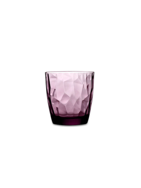 Bormioli Rocco Diamond Glass Set for White and Red Wine made of Glass Rock Purple Stacked 390ml 00.10182 6pcs