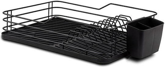 Nava Misty Στραγγιστήρι Νεροχύτη Μεταλλικό Μαύρο 43x33x12cm
