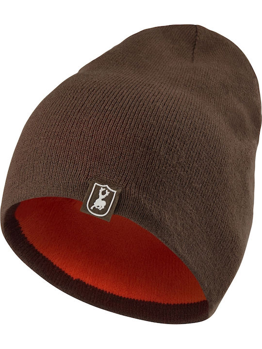 Knitted Reversible Beanie Cap Red DH