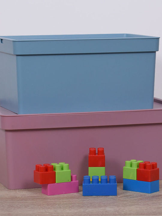 Viomes Nova Plastic Storage Box with Lid Pink 35x25.5x13.5cm 1pcs