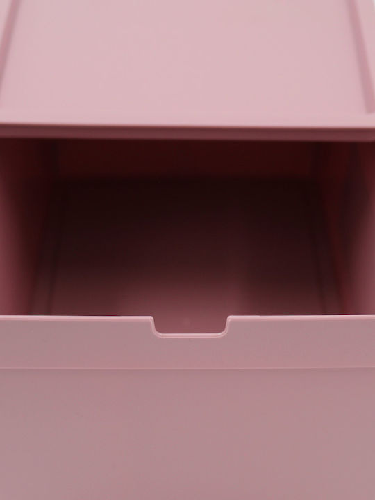 Viomes Nova Plastic Storage Box with Lid Pink 35x25.5x13.5cm 1pcs